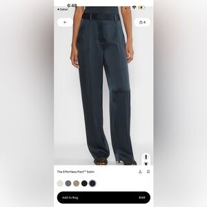 NWOT Aritzia Effortless Pant Satin Navy